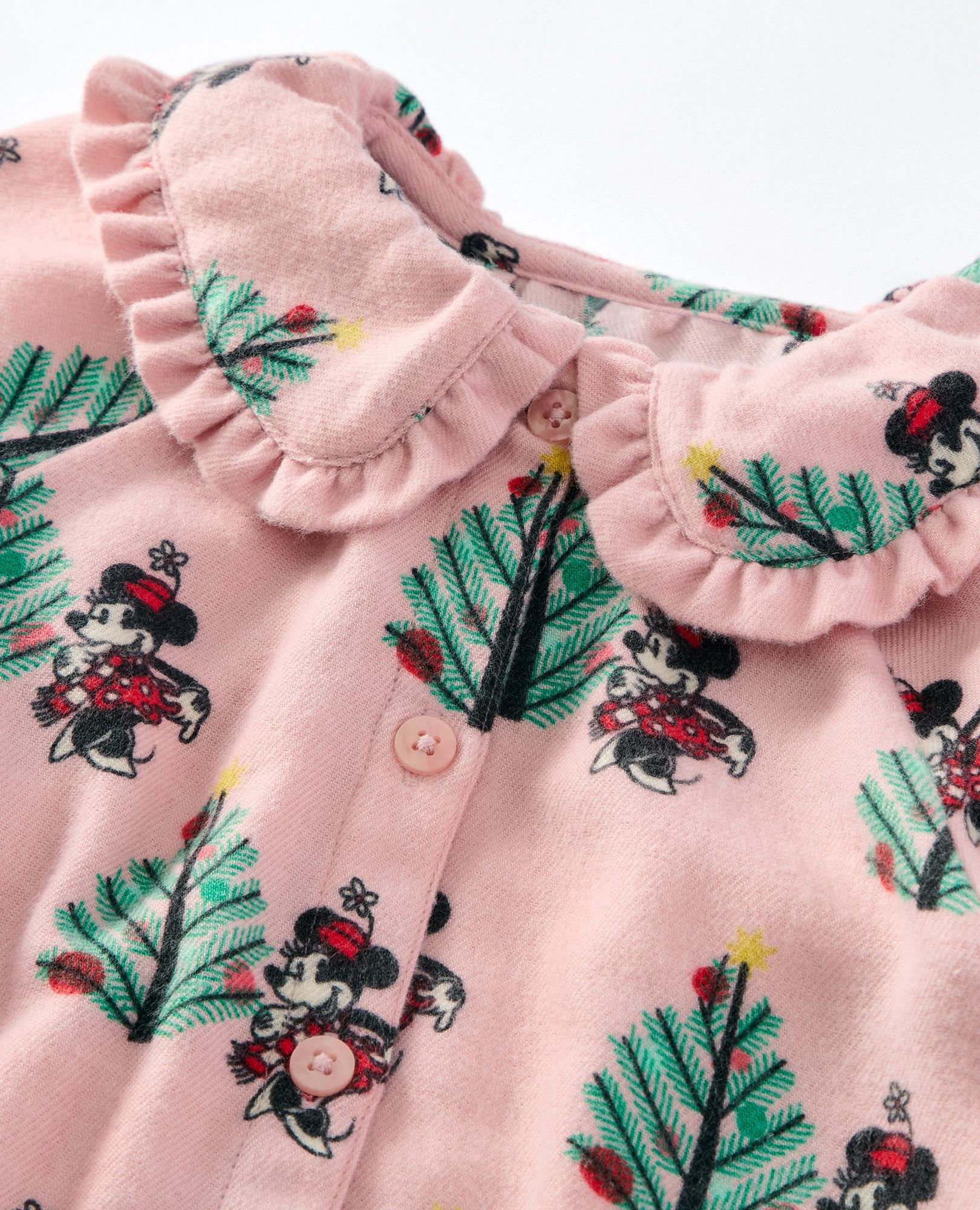 Disney Minnie Mouse Holiday Ruffle Flannel Pajama Set - Image 2
