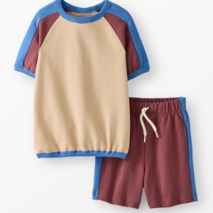 Relaxed Fit French Terry T-Shirt & Shorts Set