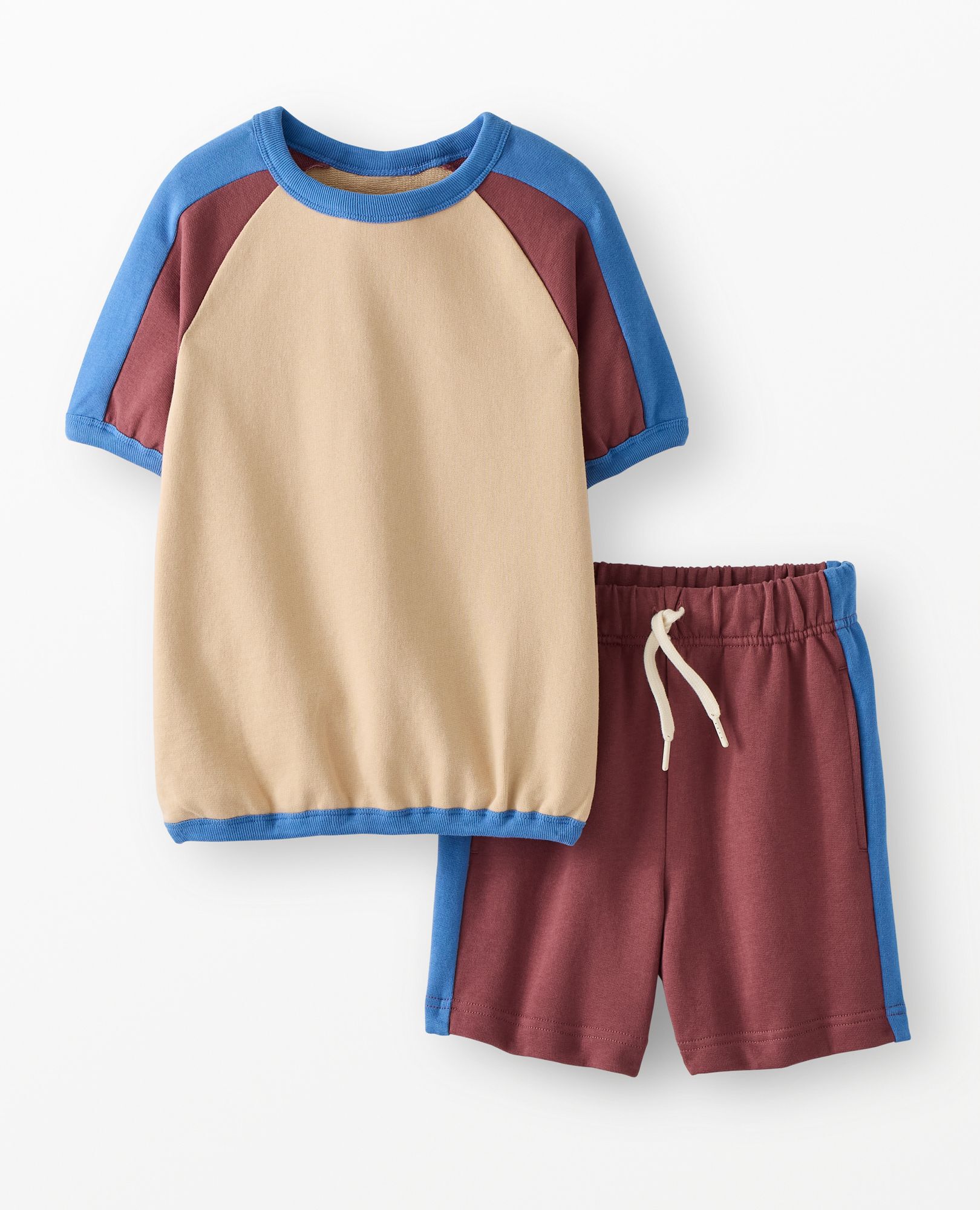 Relaxed Fit French Terry T-Shirt & Shorts Set - Image 4