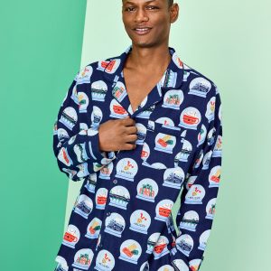 Adult The Polar Express Flannel Pajama Top