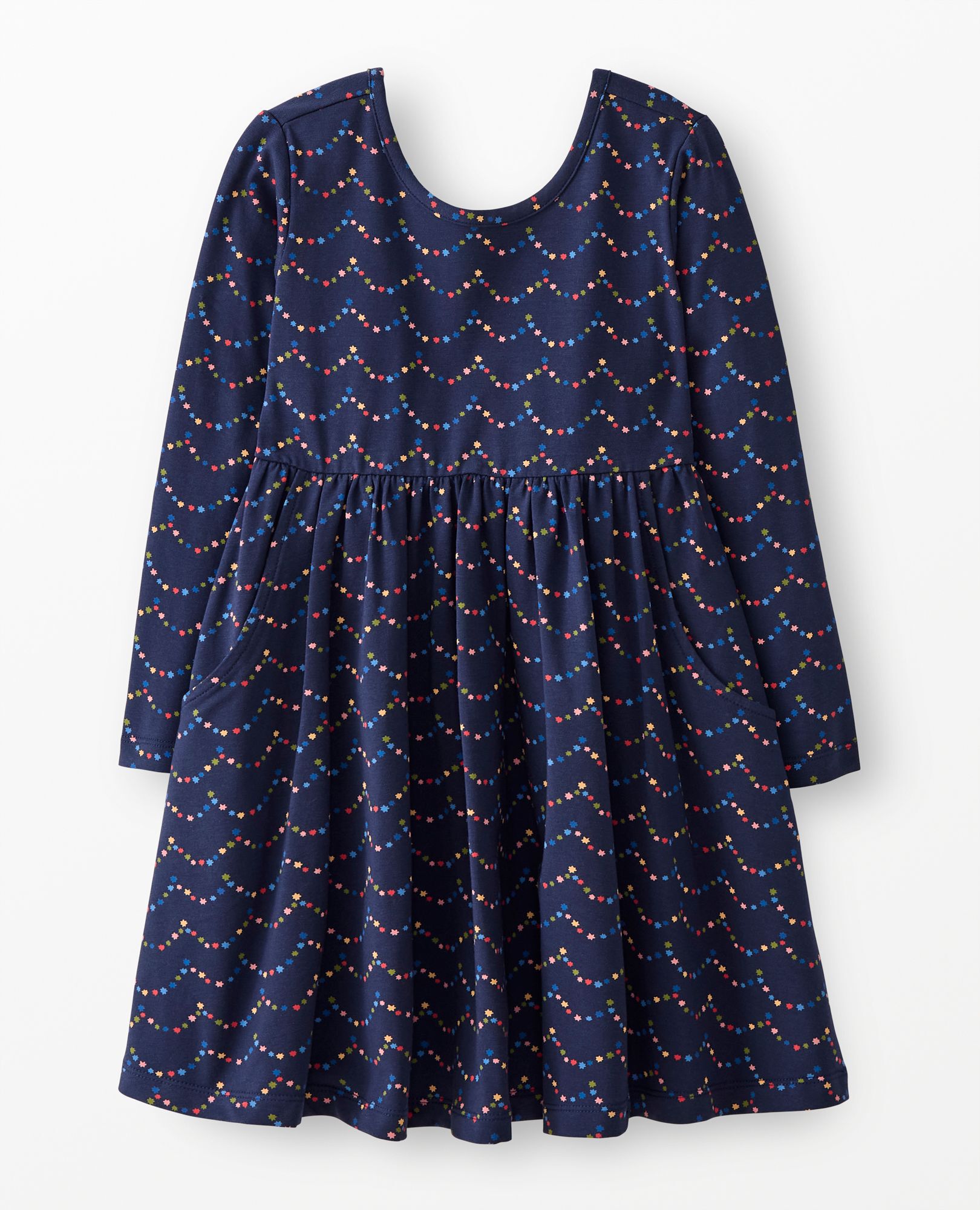 Holiday Long Sleeve Skater Dress with Pockets - Image 14