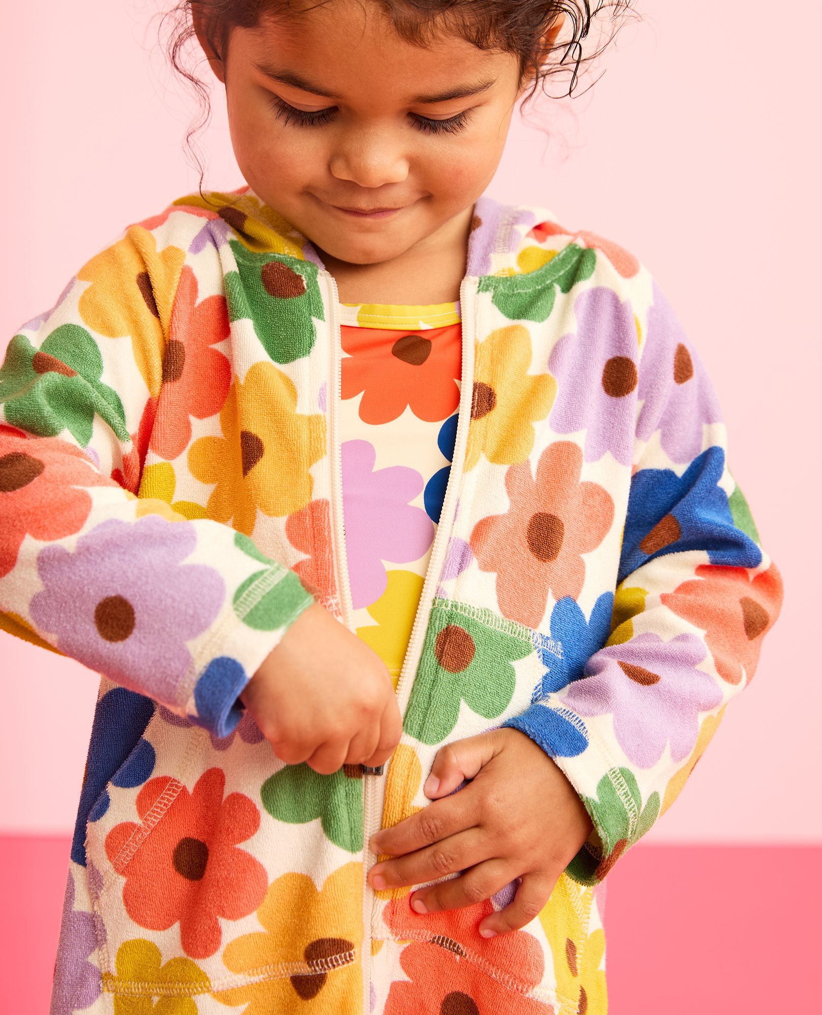 Long Sleeve Loop Terry Hoodie Cover Up - Image 9