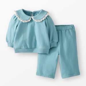 Baby French Terry Collared Top & Pants Set