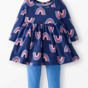 Baby Long Sleeve Skater Dress & Leggings Set