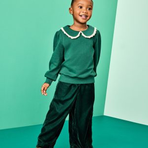 Velvet Wide Leg Pants