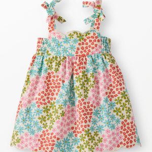 Baby Sleeveless Linen Bow Strap Dress