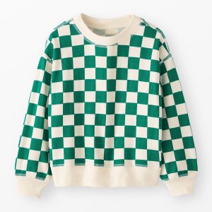 Checkered Waffle Crewneck