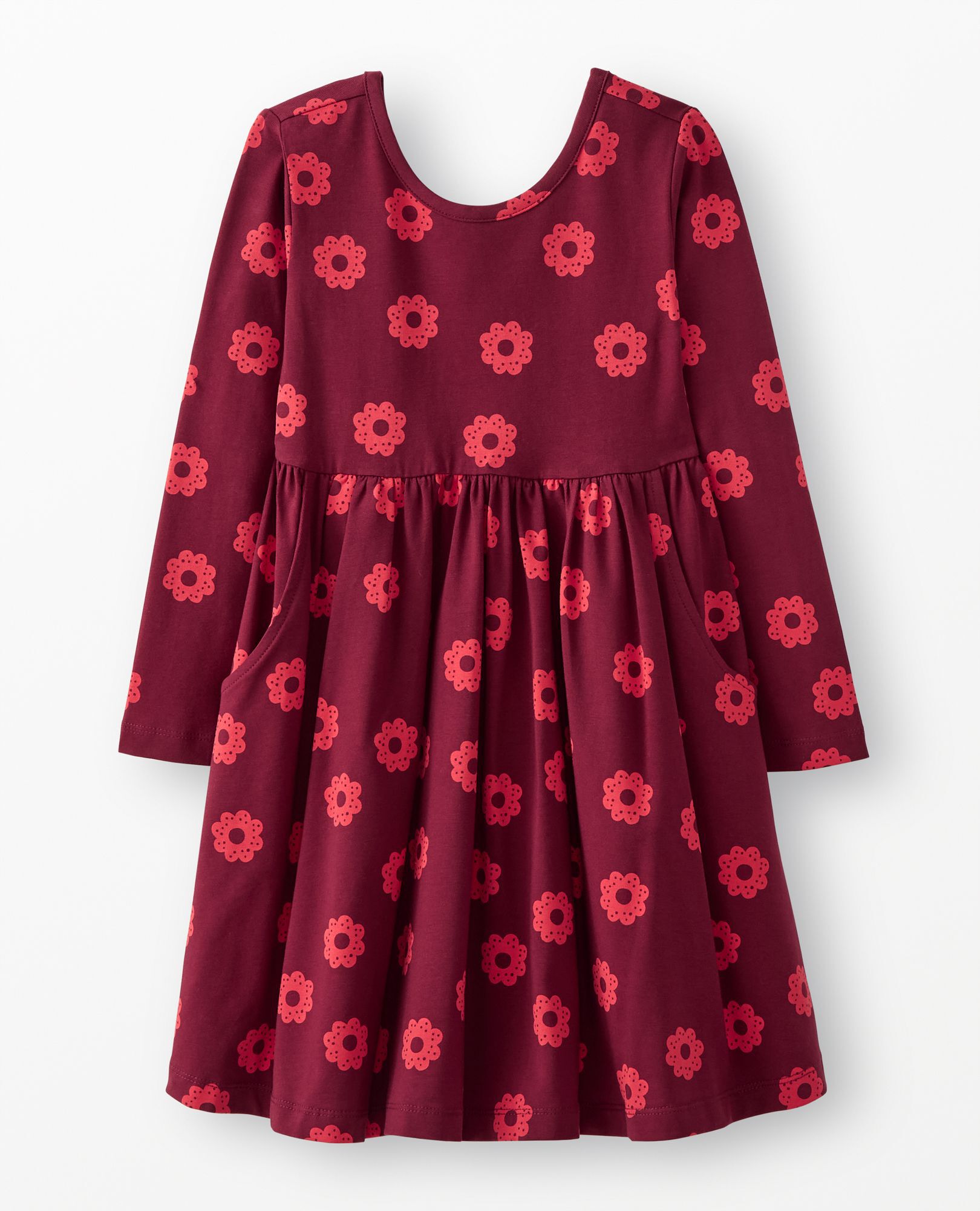 Holiday Long Sleeve Skater Dress with Pockets - Image 9