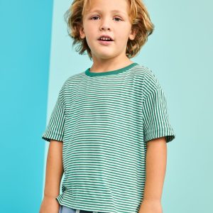 Relaxed Fit Mix-Striped T-Shirt