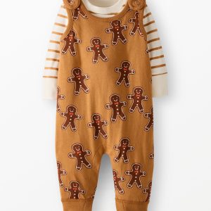 Baby Holiday Long Sleeve T-Shirt & Overalls Set