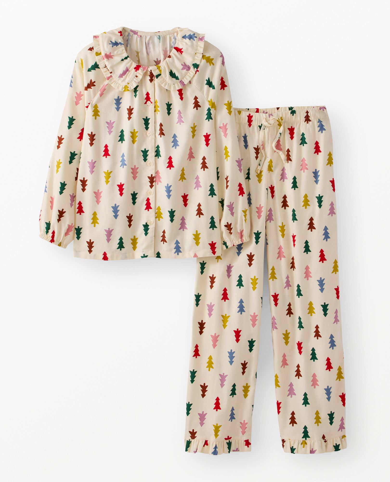 Women's Holiday HannaSoft? Flannel Ruffle Pajama Set