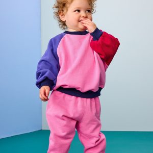 Baby French Terry Colorblock Sweatshirt & Sweatpants Set