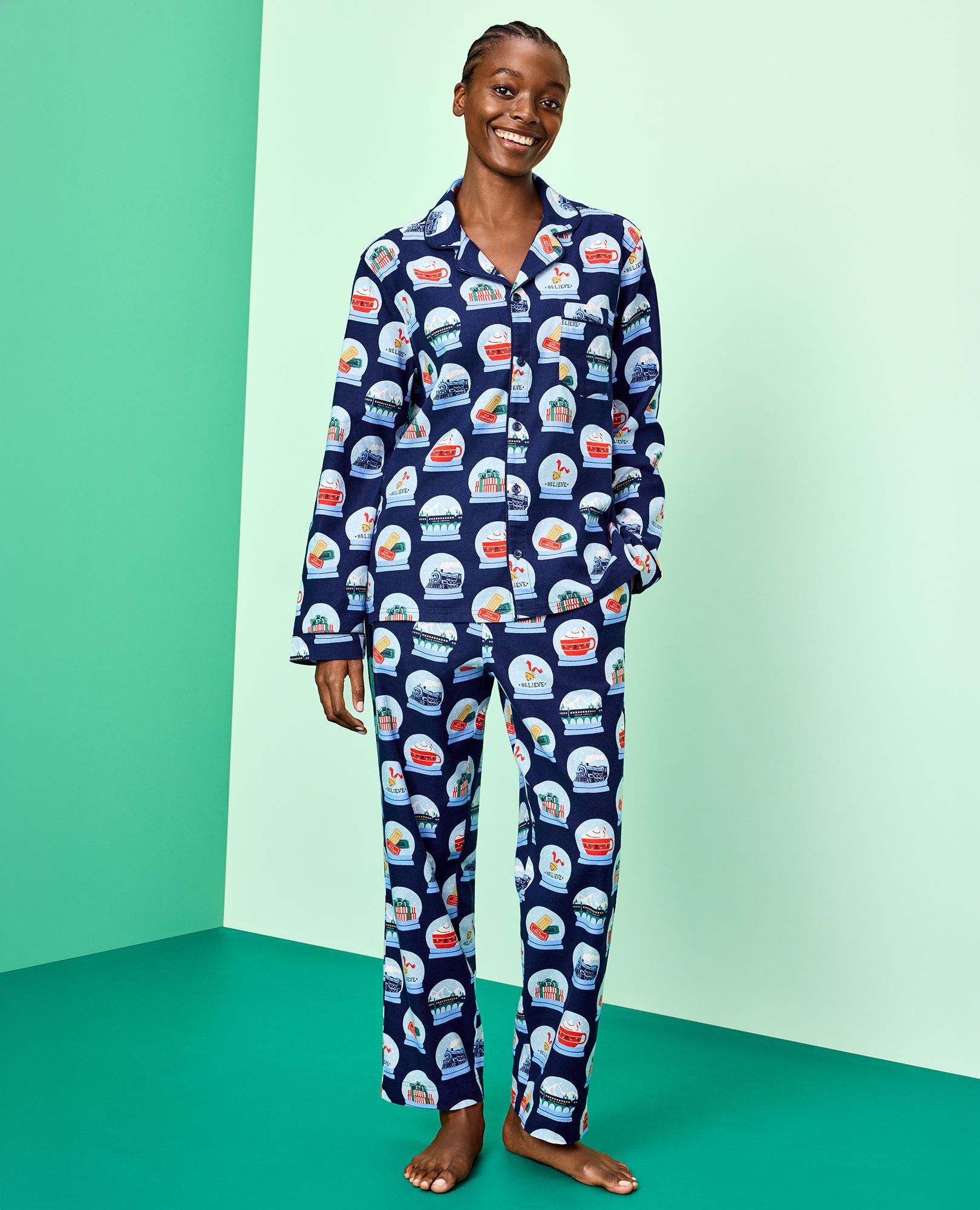 Women's The Polar Express Flannel Pajama Set