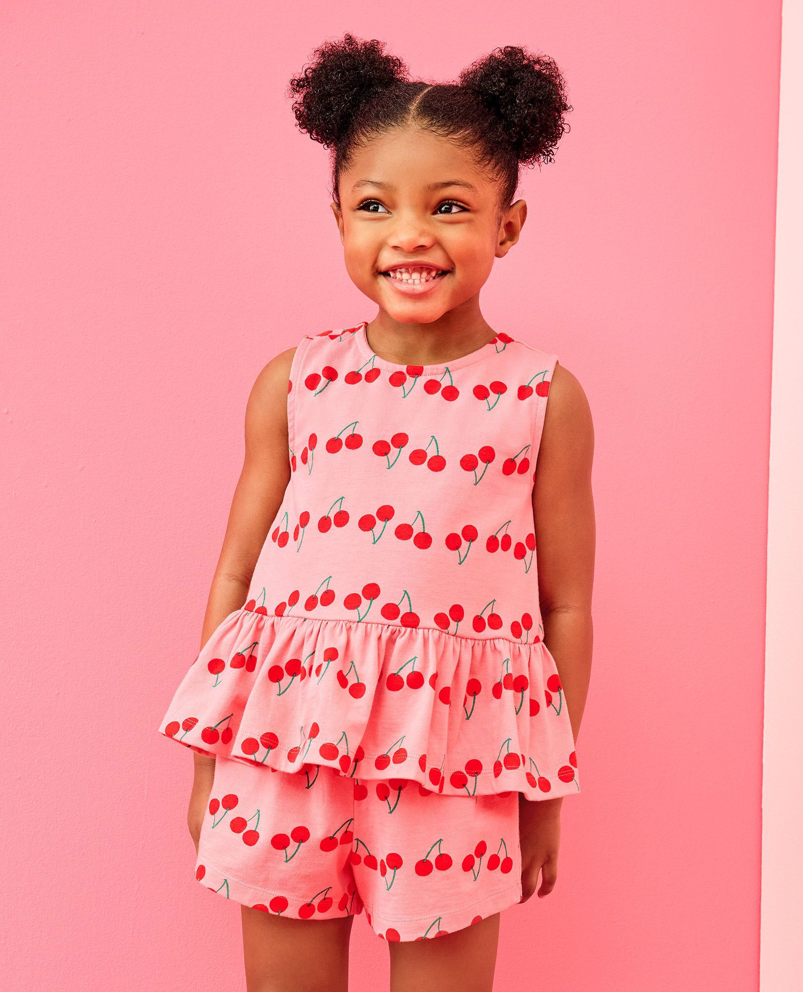 Sleeveless Peplum Top & Shorts Set