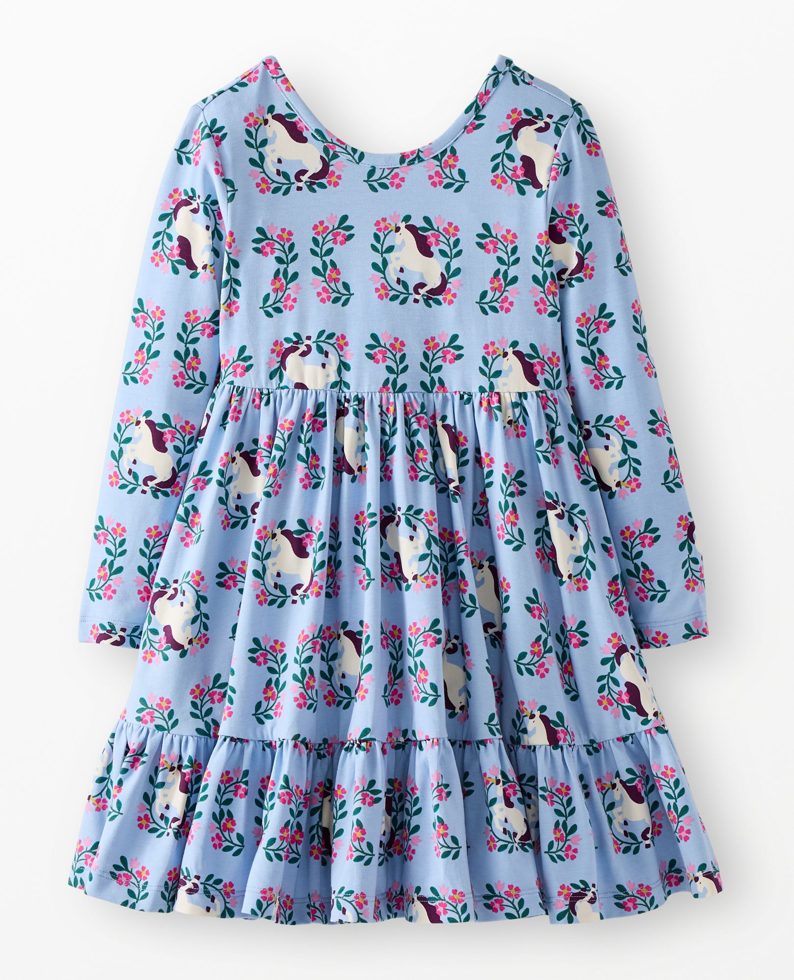 Long Sleeve Ruffle Skater Dress with Pockets - Image 3