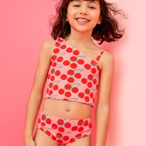 Two-Piece Asymmetrical Strap Swimsuit