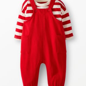 Baby Holiday Long Sleeve T-Shirt & Overalls Set