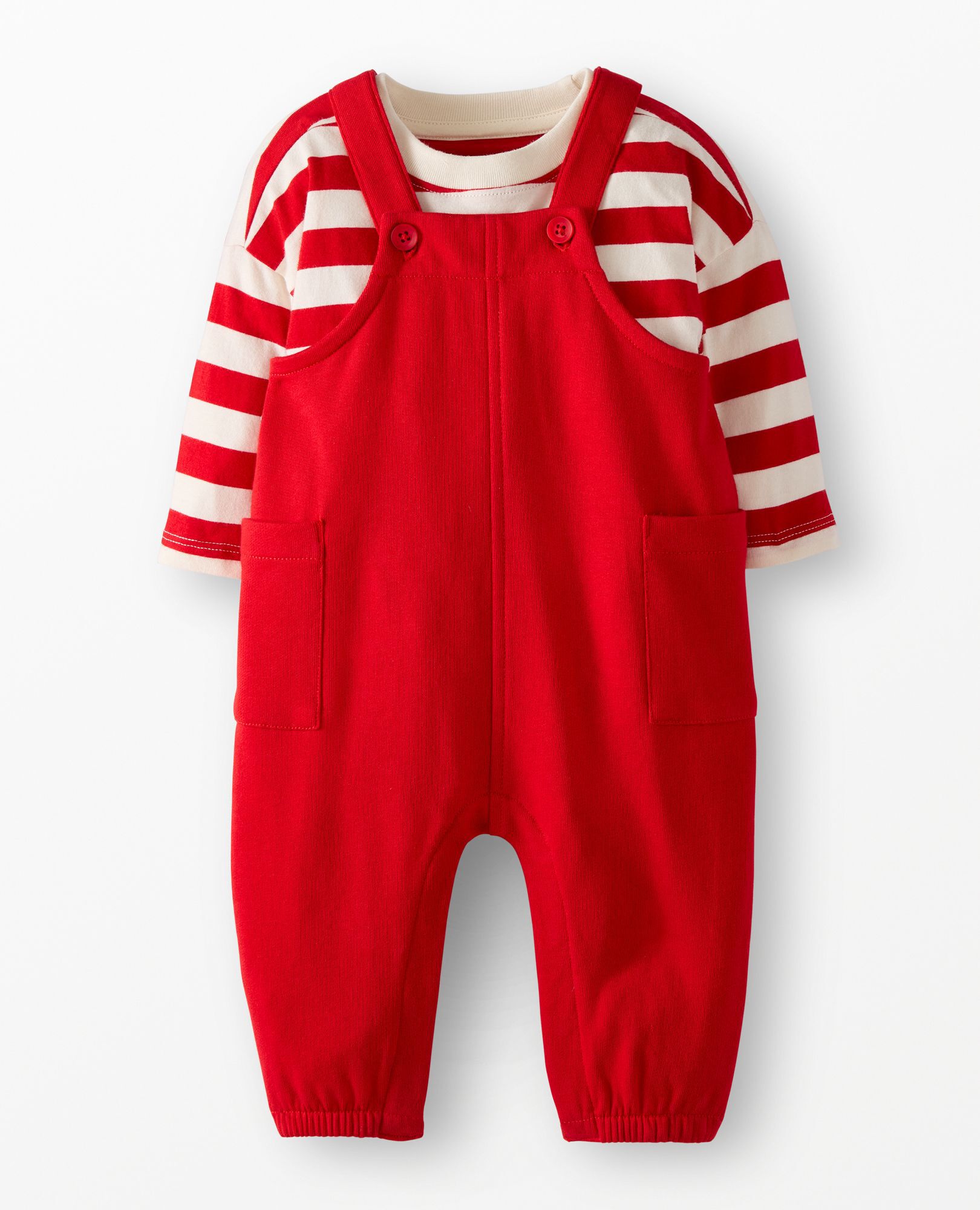 Baby Holiday Long Sleeve T-Shirt & Overalls Set