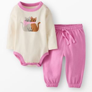 Baby Bodysuit & French Terry Sweatpants Set
