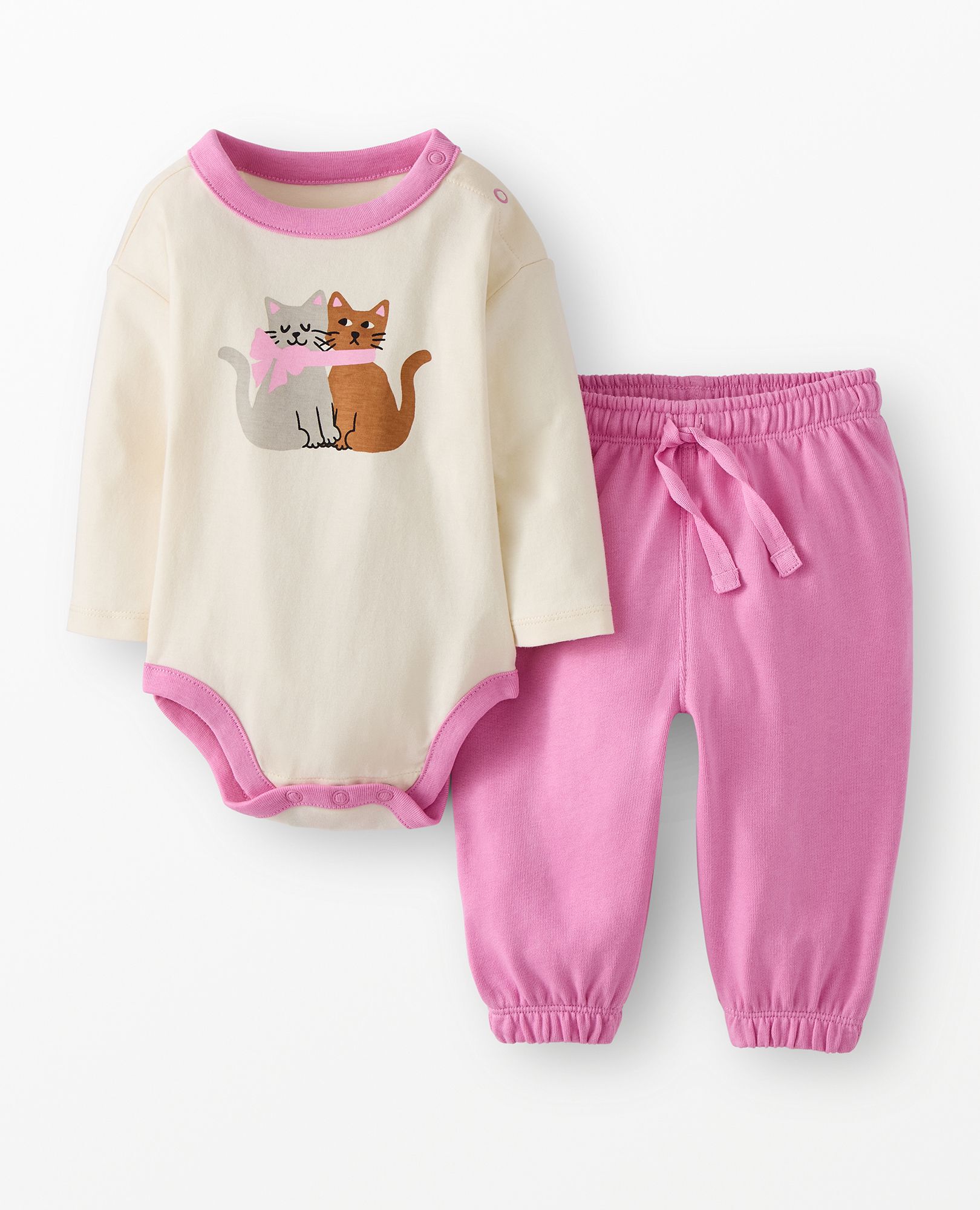 Baby Bodysuit & French Terry Sweatpants Set