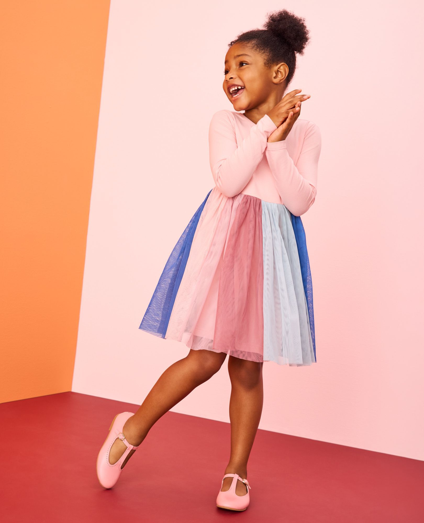 Long Sleeve Tulle Rainbow Dress - Image 4
