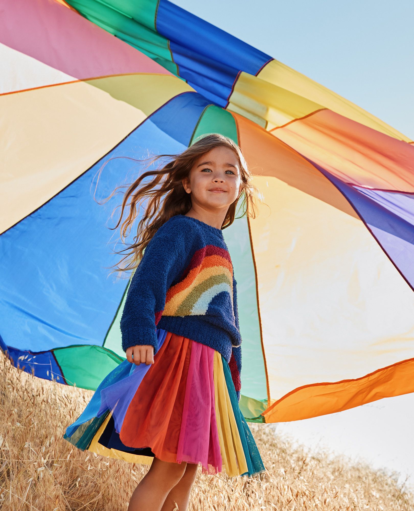 Long Sleeve Tulle Rainbow Dress - Image 16