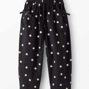 Poplin Dot Bow Pocket Pants