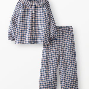 Holiday Flannel Ruffle Pajama Set