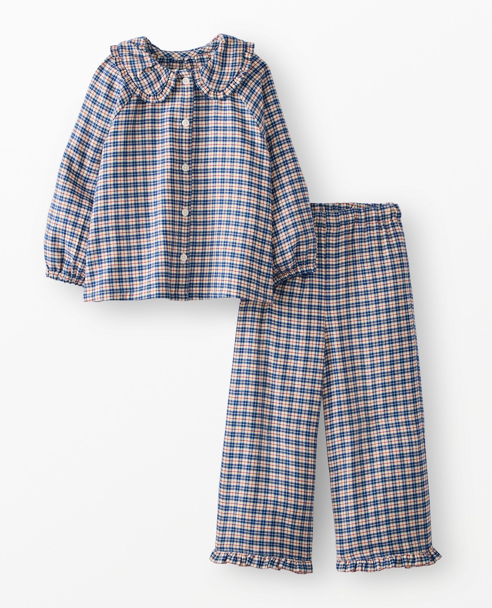 Holiday Flannel Ruffle Pajama Set