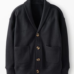French Terry Shawl Collar Cardigan