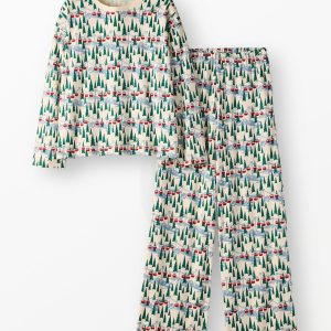 Women's Holiday Wide Leg Pajama Set