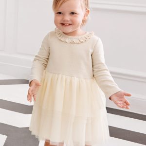Baby Long Sleeve Tulle Sparkle Dress
