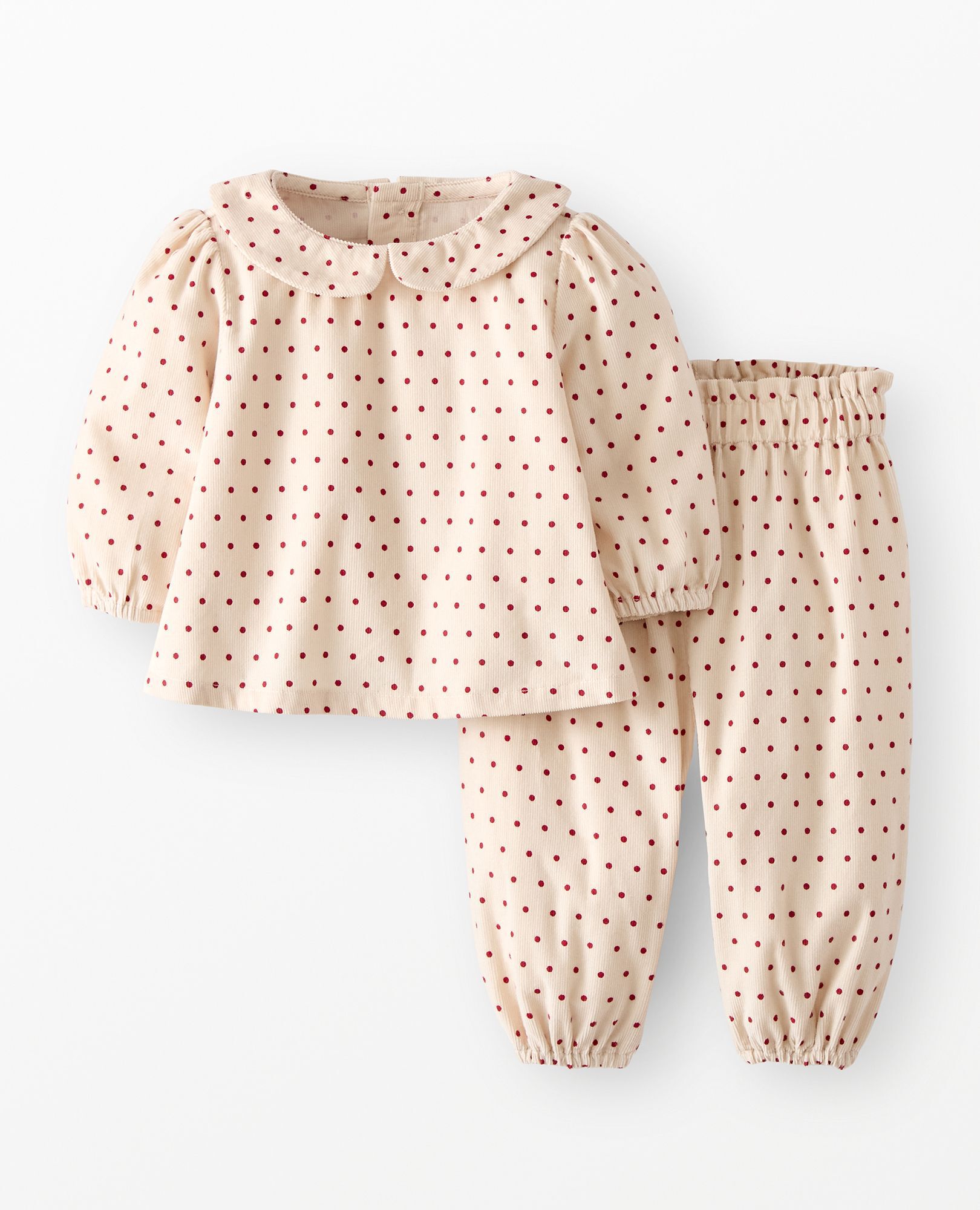 Baby Collared Corduroy Top & Pants Set