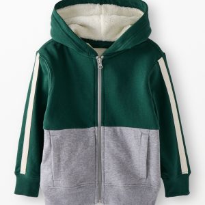Faux Shearling Lined Hoodie