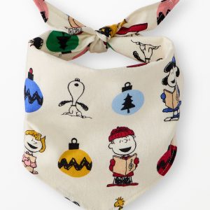 Peanuts Holiday Flannel Dog Bandana