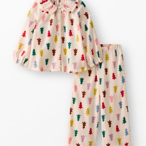 Holiday Flannel Ruffle Pajama Set