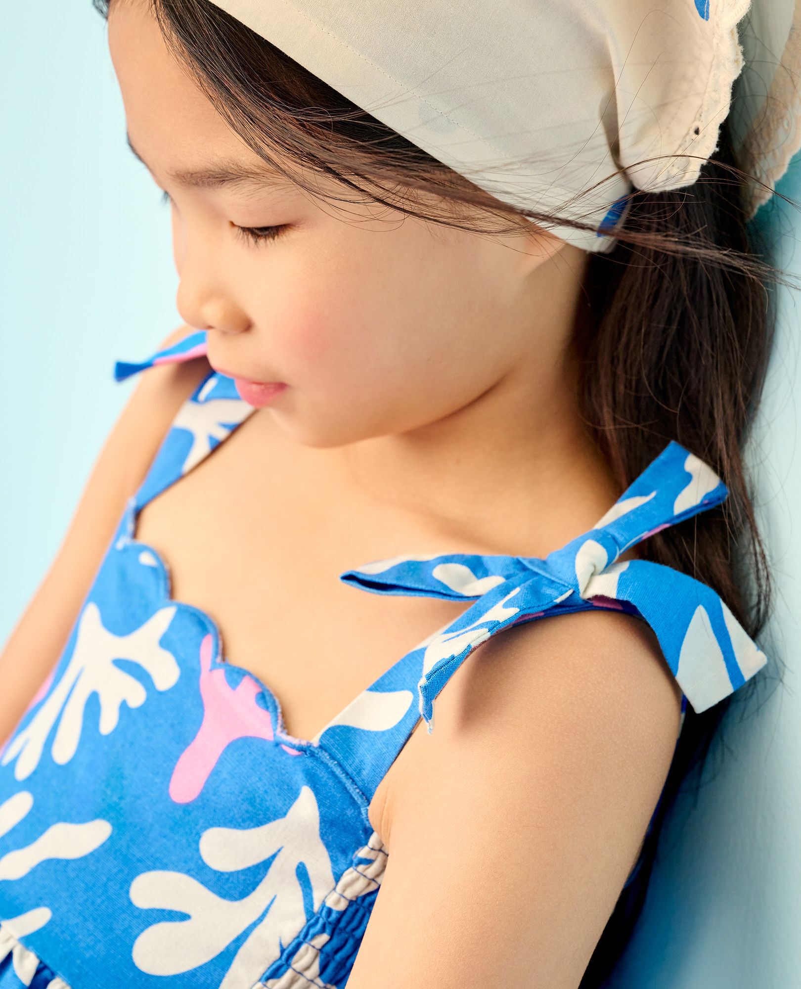 Sleeveless Linen Bow Strap Dress - Image 10