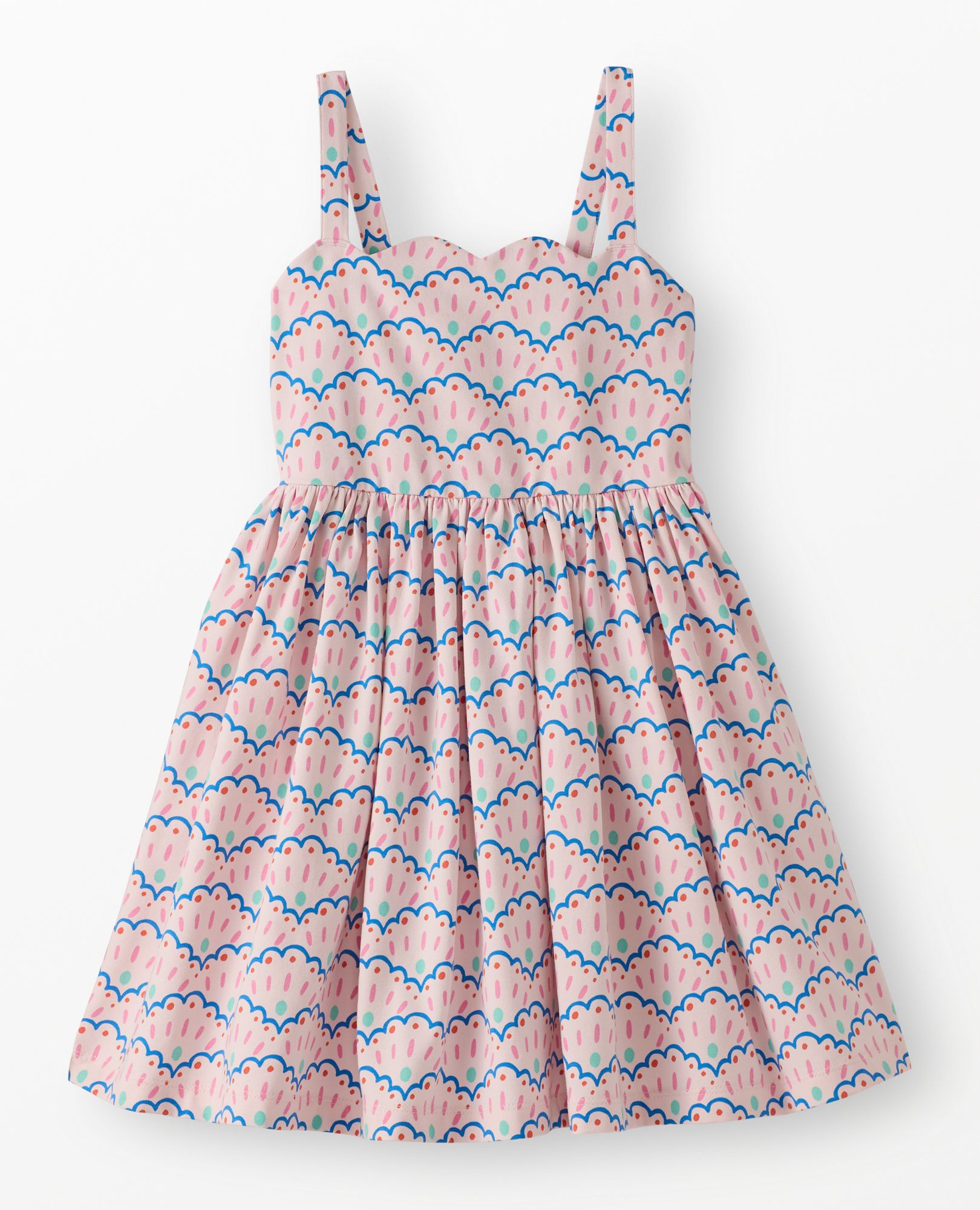 Sleeveless Scalloped Skater Dress with Pockets - Image 2