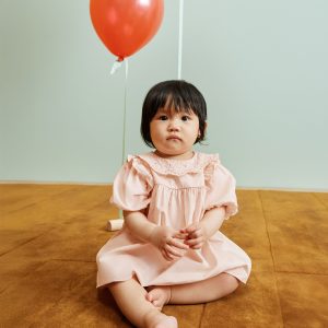 Baby Balloon Sleeve Poplin Dress & Bloomers Set