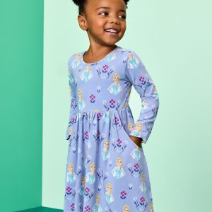 Disney Frozen Long Sleeve Skater Dress with Pockets