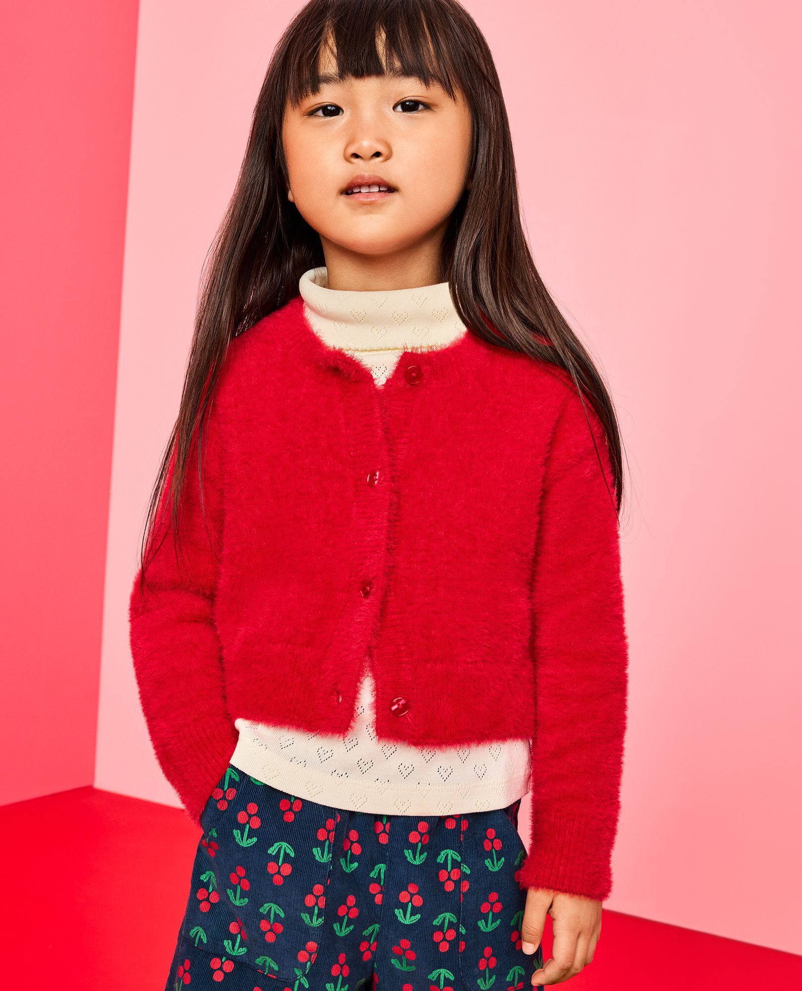 Cropped Feather Cardigan
