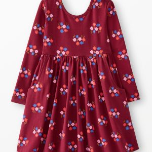 Long Sleeve Skater Dress with Pockets