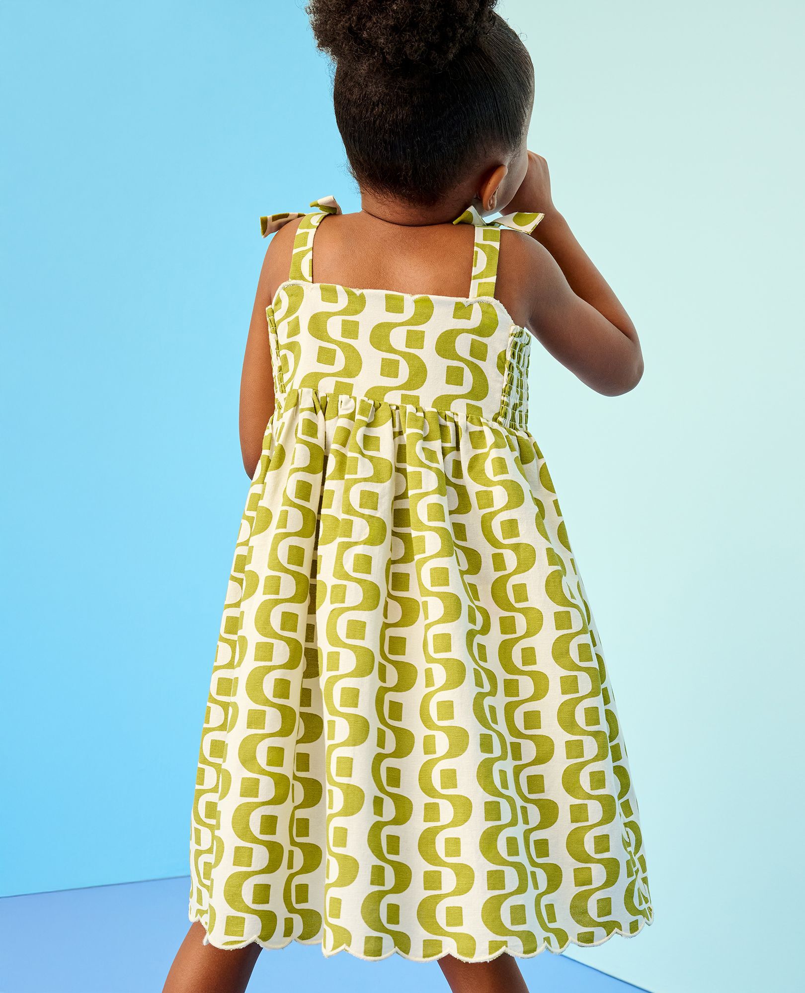 Sleeveless Linen Bow Strap Dress - Image 15