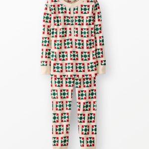 Waffle Henley Pajama Set