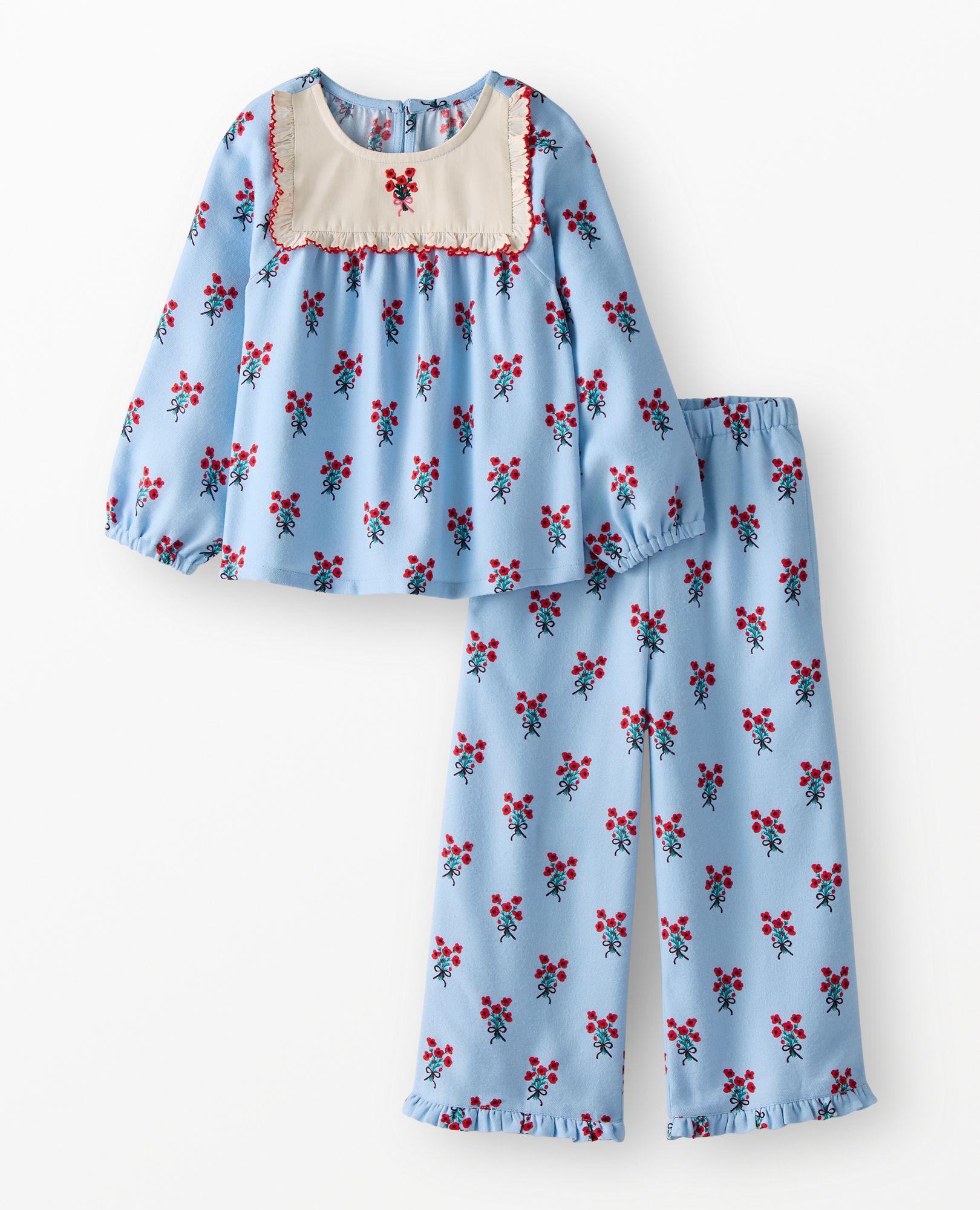 Holiday Flannel Bib Pajama Set