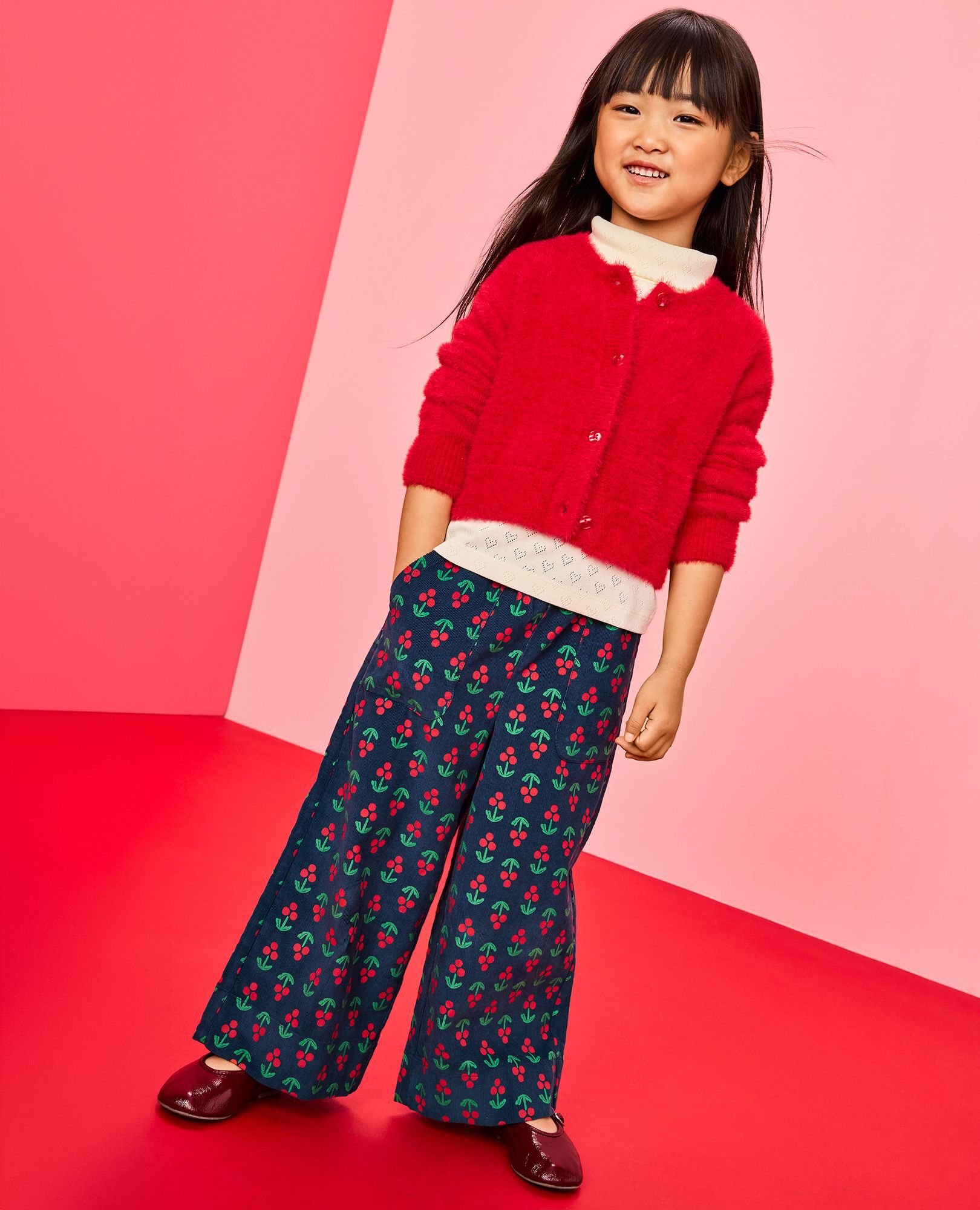 Long Sleeve Pointelle Heart Turtleneck Top - Image 13