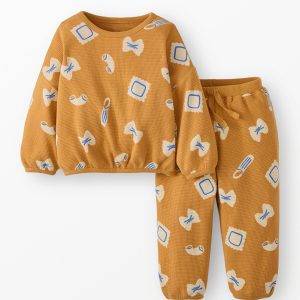Long Sleeve Waffle Top & Pants Set