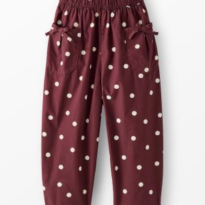 Poplin Dot Bow Pocket Pants