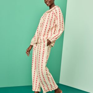 Women's Holiday HannaSoft? Flannel Ruffle Pajama Set