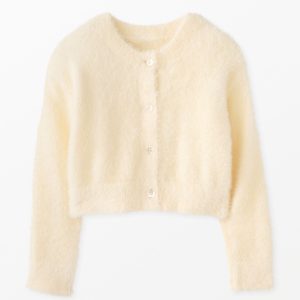 Cropped Feather Cardigan